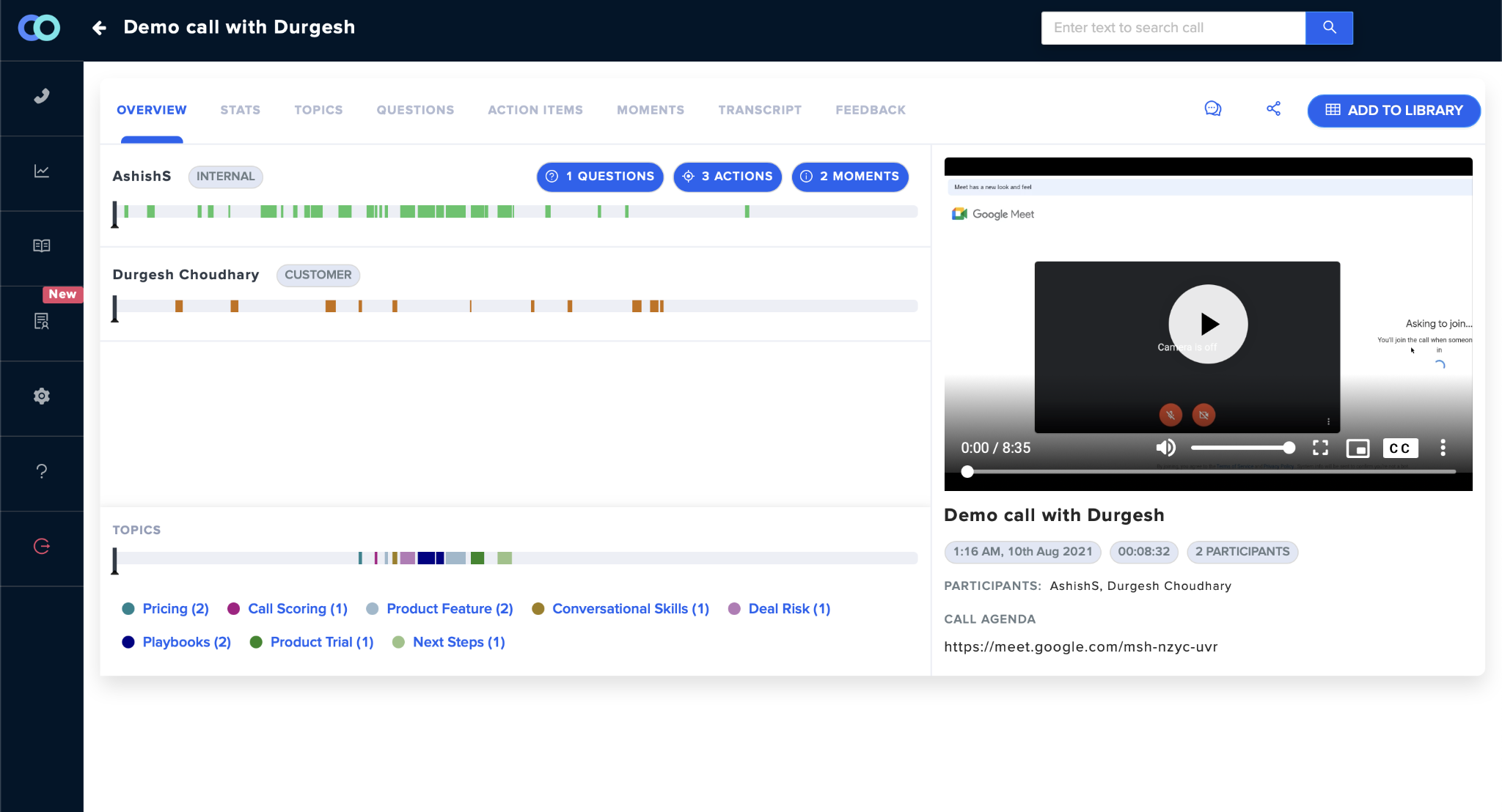 Callveriq Dashboard