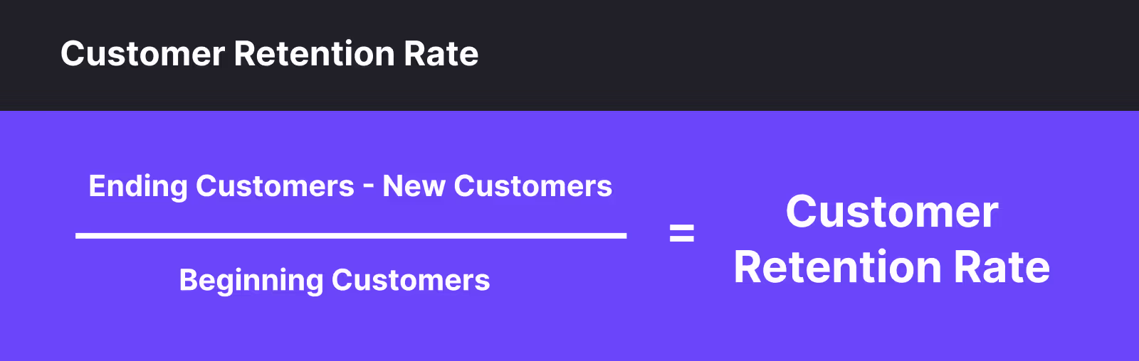 Customer Retention Rate Formula
