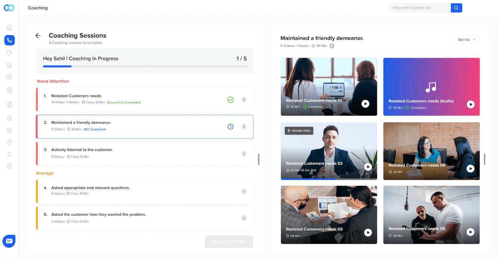 Callveriq employs peer-to-peer call center coaching for the agent onboarding process