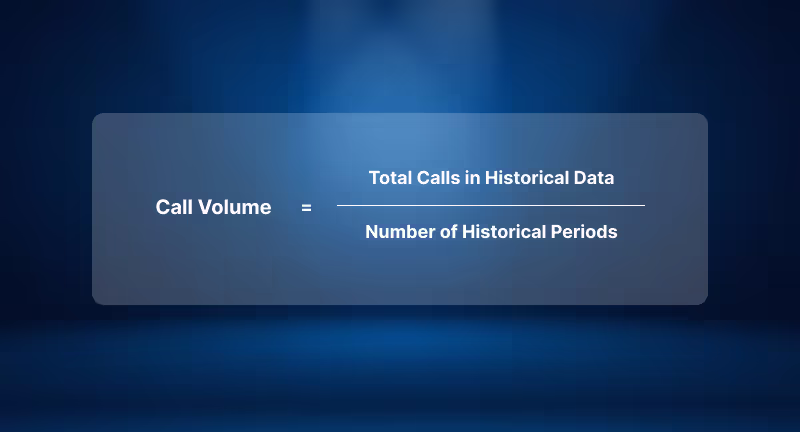 Call center call volume formula