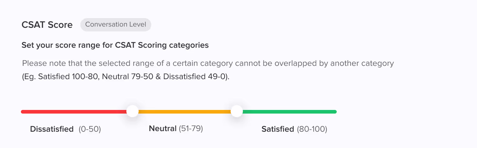 How are customers categorized based on satisfaction levels?