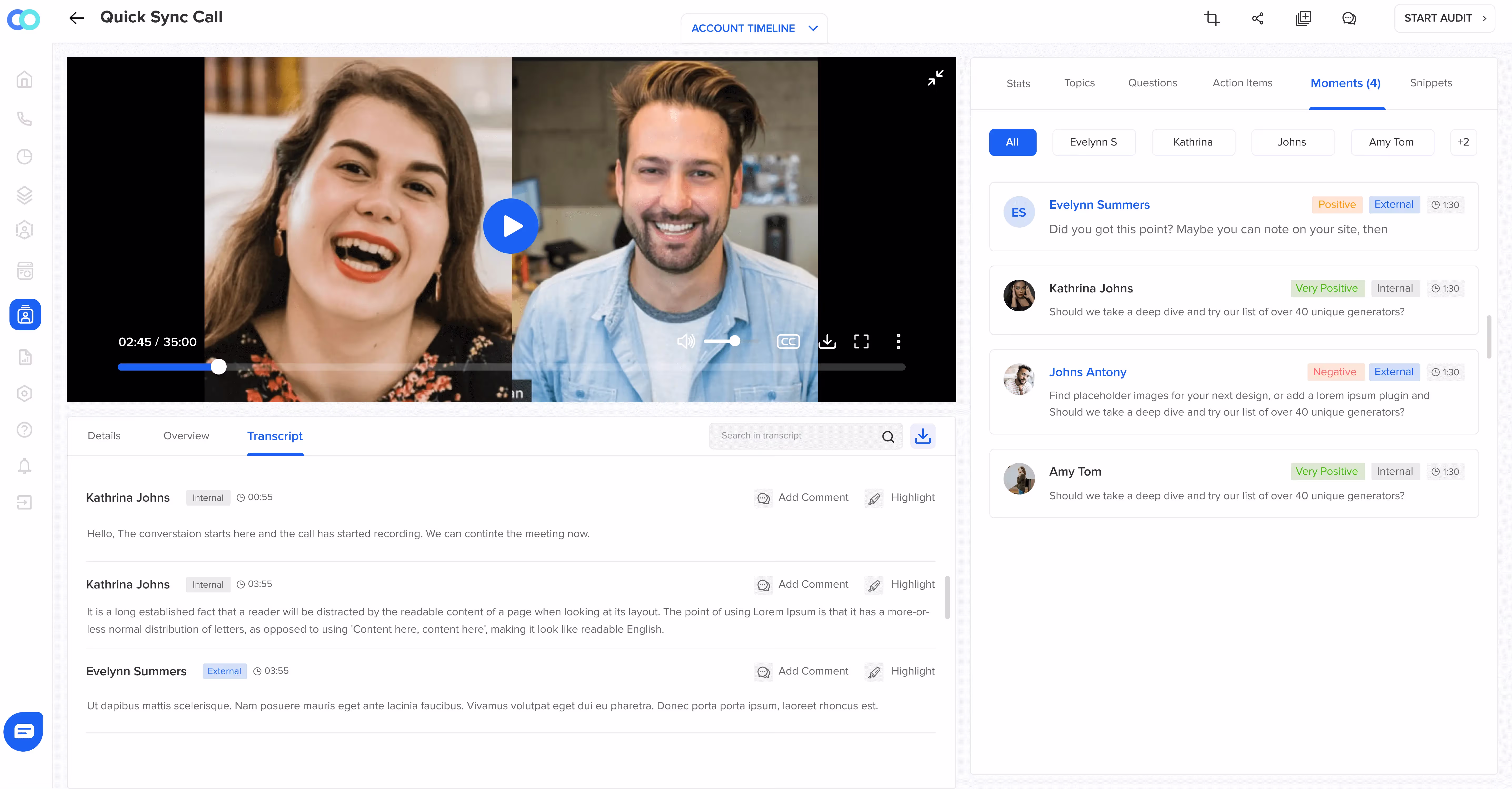 Callveriq voice analysis software supports speech-to-text transcription