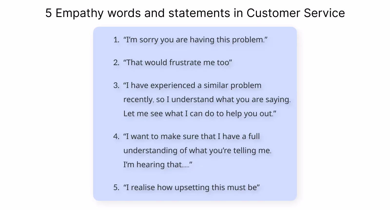 Empathetic call center script