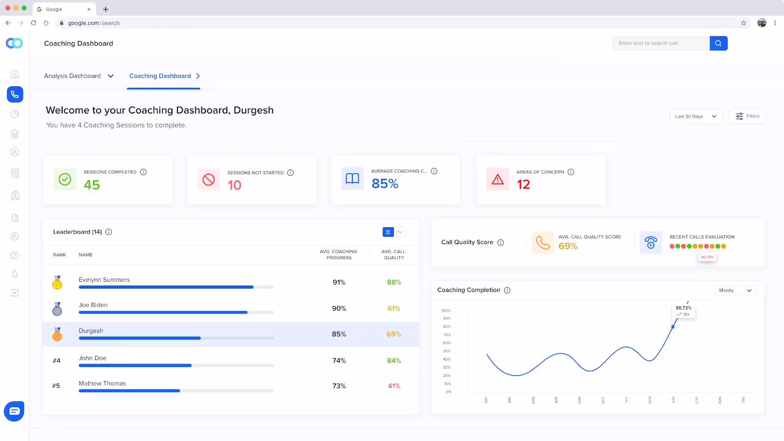 Automated Agent Coaching