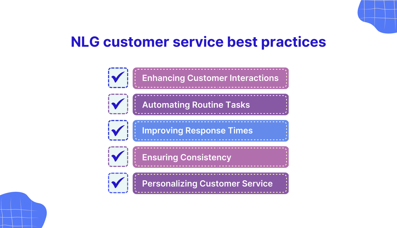 Best Practices in Customer Service of Natural Language Generation