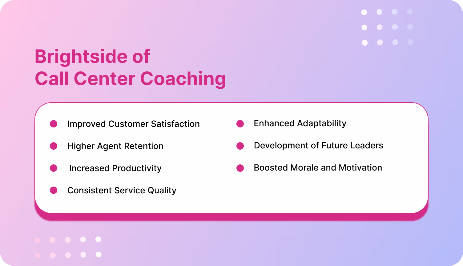 Advantages of call center coaching