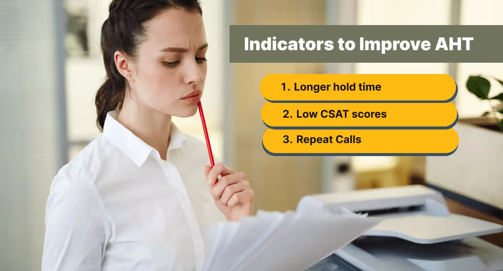 Real-time monitoring system highlights factors for higher AHT