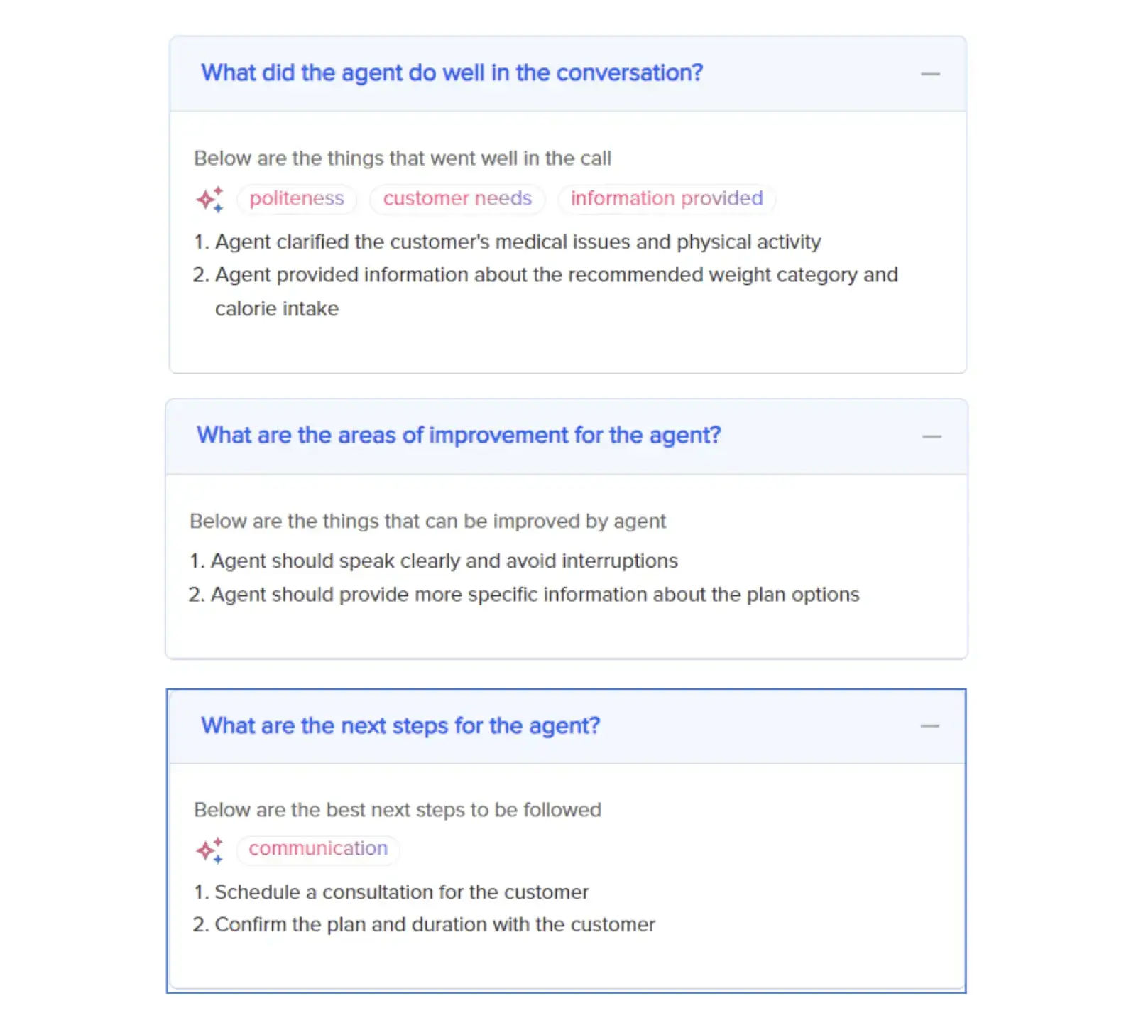 Detailed AI customer feedback obtained from LLM models that drive successful business opportunities