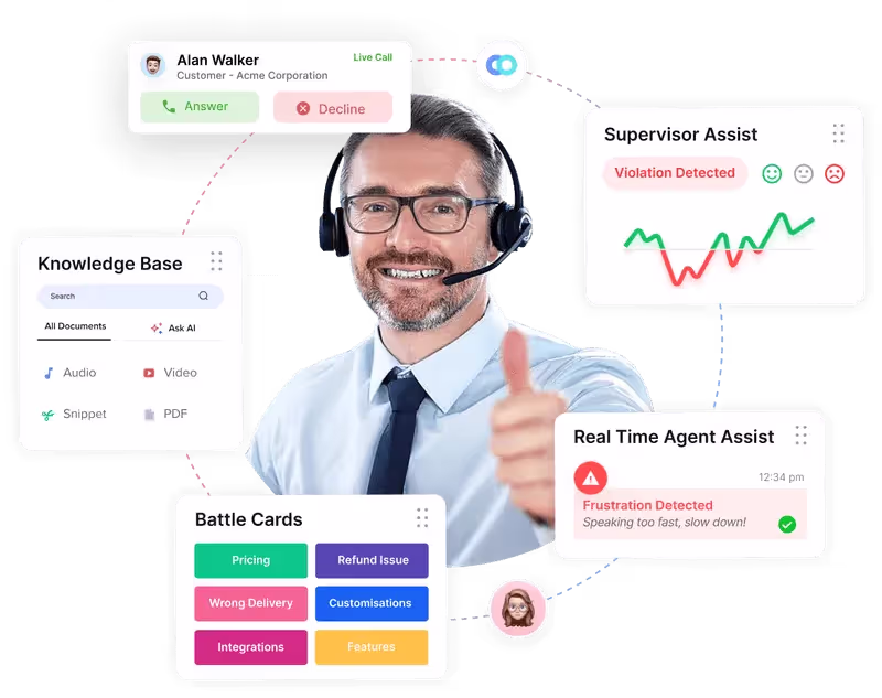Agent with real-time intelligence for seamless customer interactions