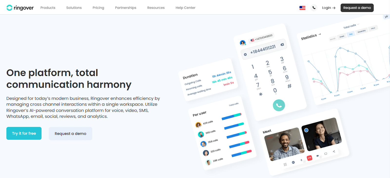 Ringover: Efficient contact center phone systems with cloud-based solutions and advanced features
