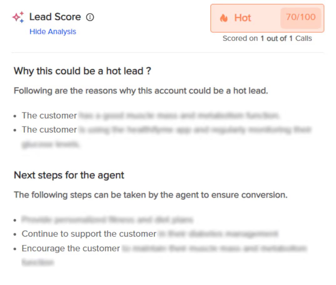 Classification of leads based on scores