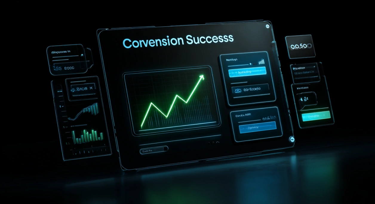 assistant dashboard showing how businesses boost website conversions with real-time engagement and growth metrics.