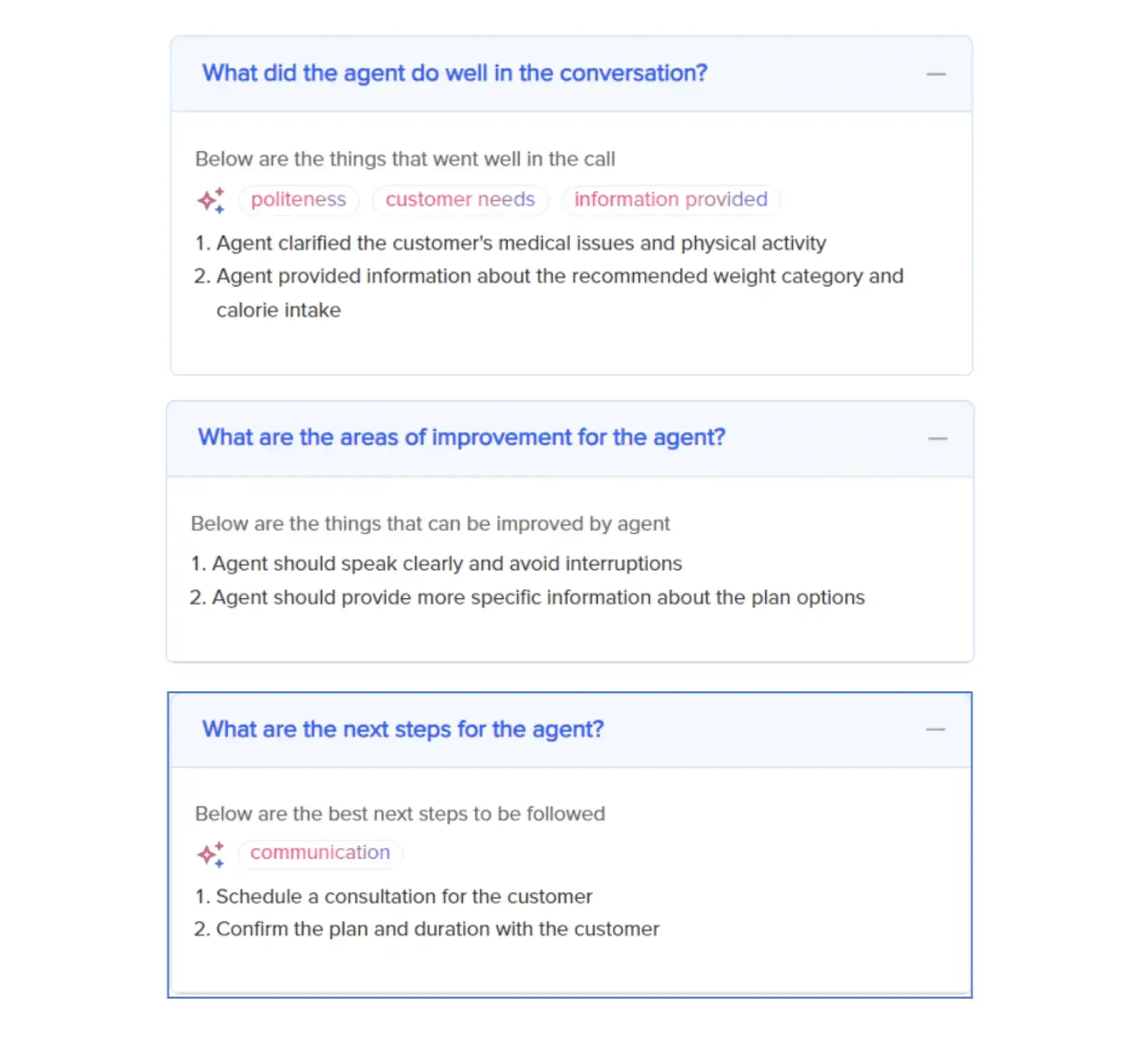 Feedback of AI system