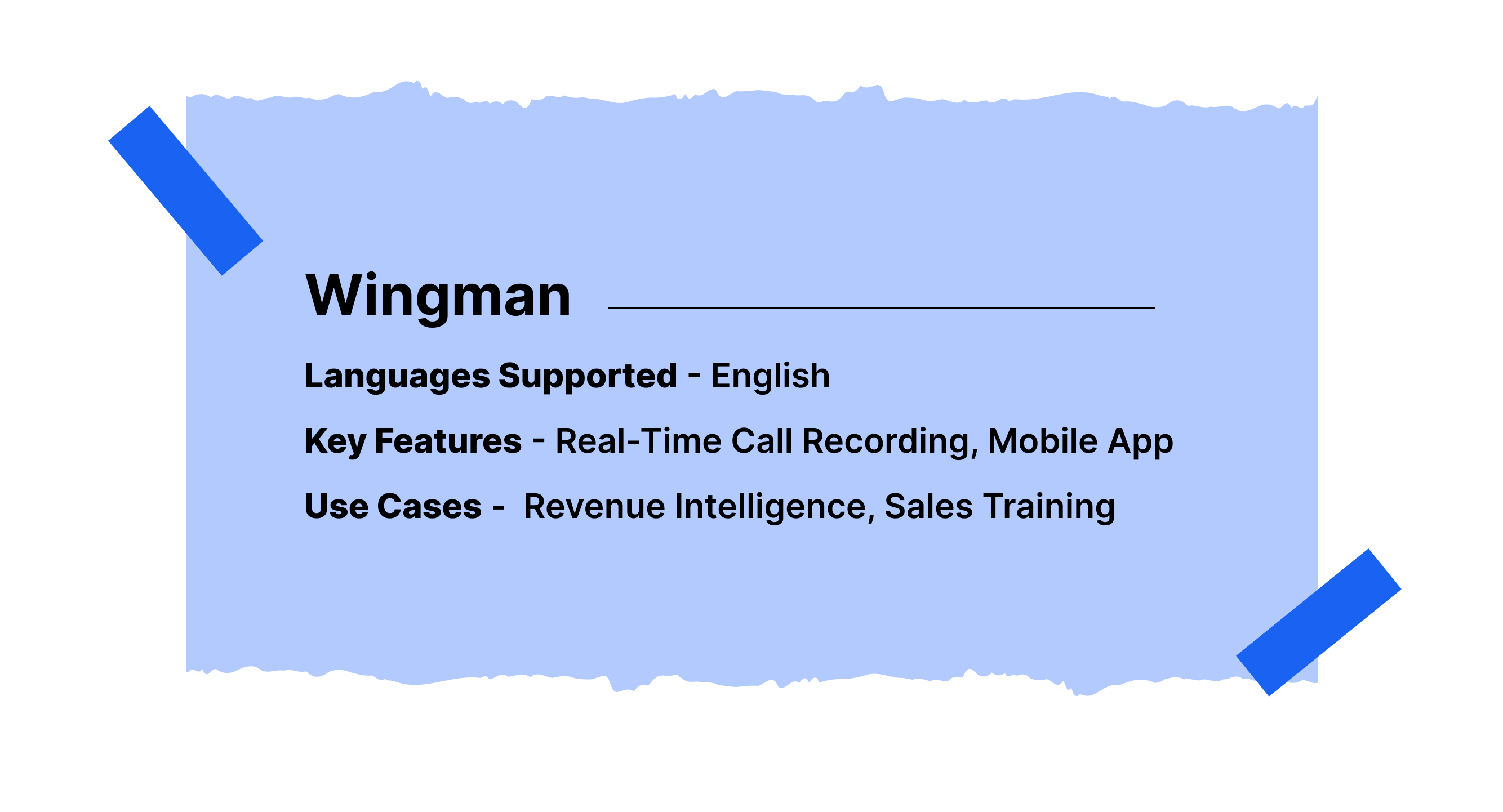 Key Features of Wingman
