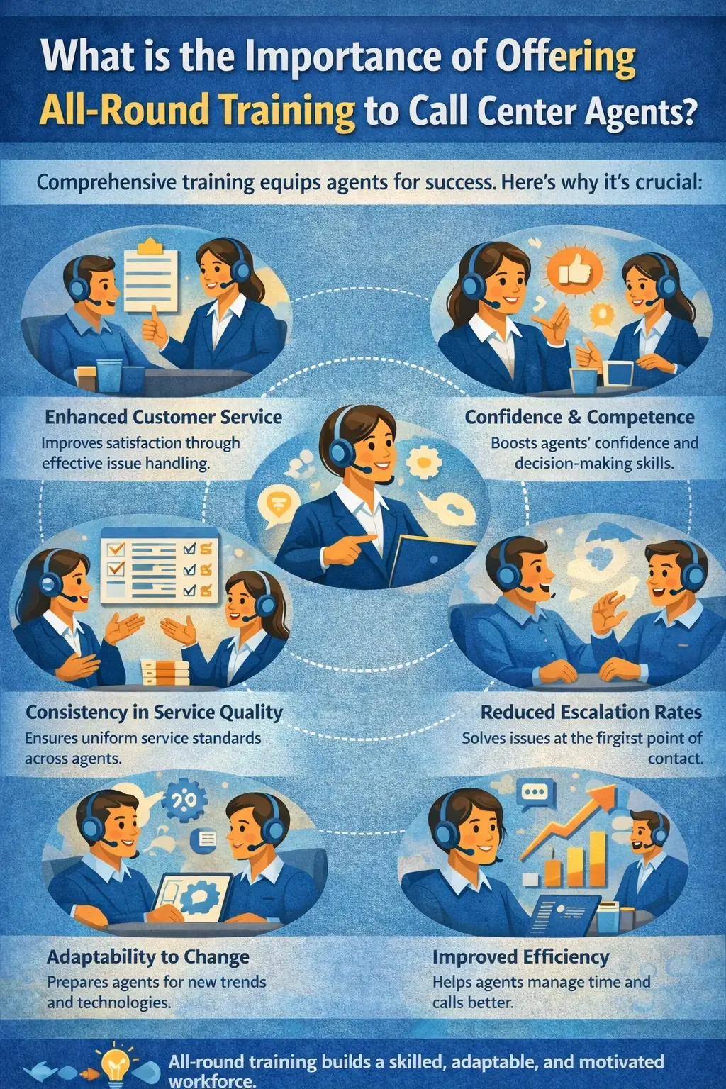 Call center training for agents