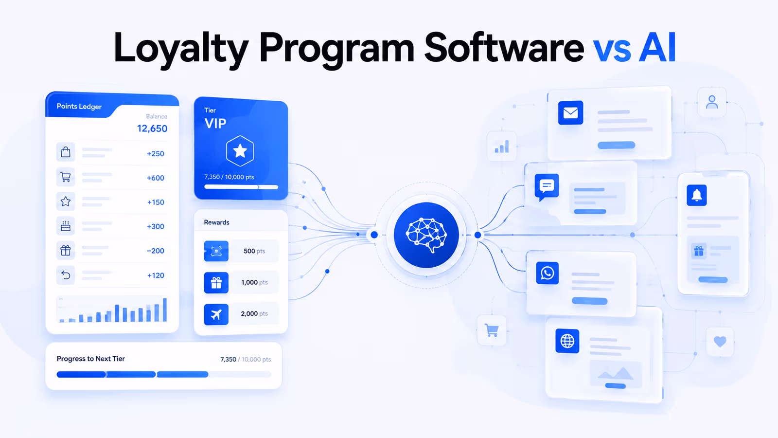 Loyalty program software illustration