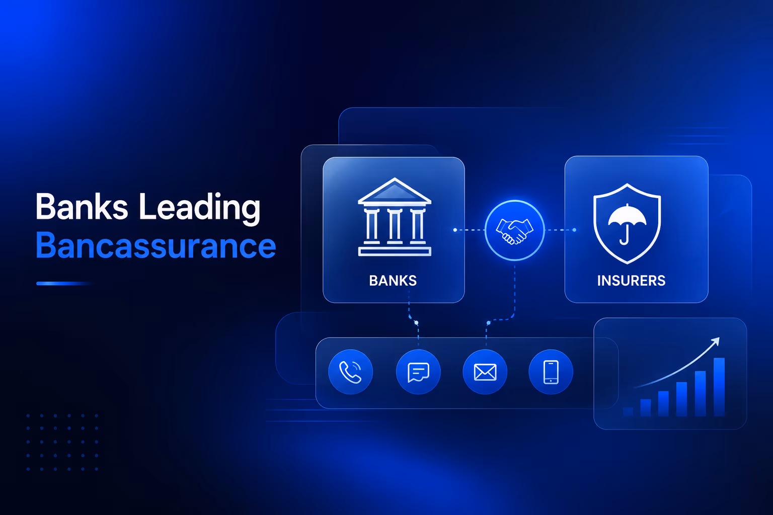 Banks and insurers partnership illustration