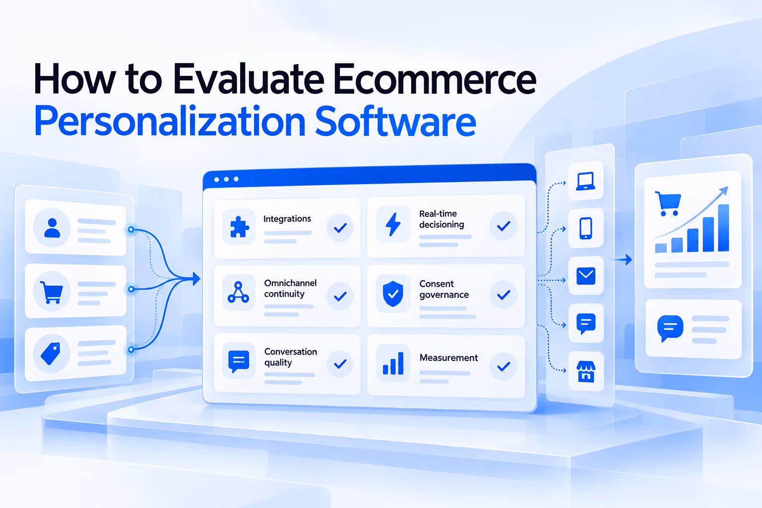 Ecommerce personalization software evaluation dashboard